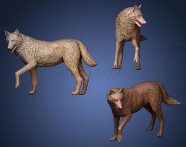 3D модель Волк Позирущий (STL)